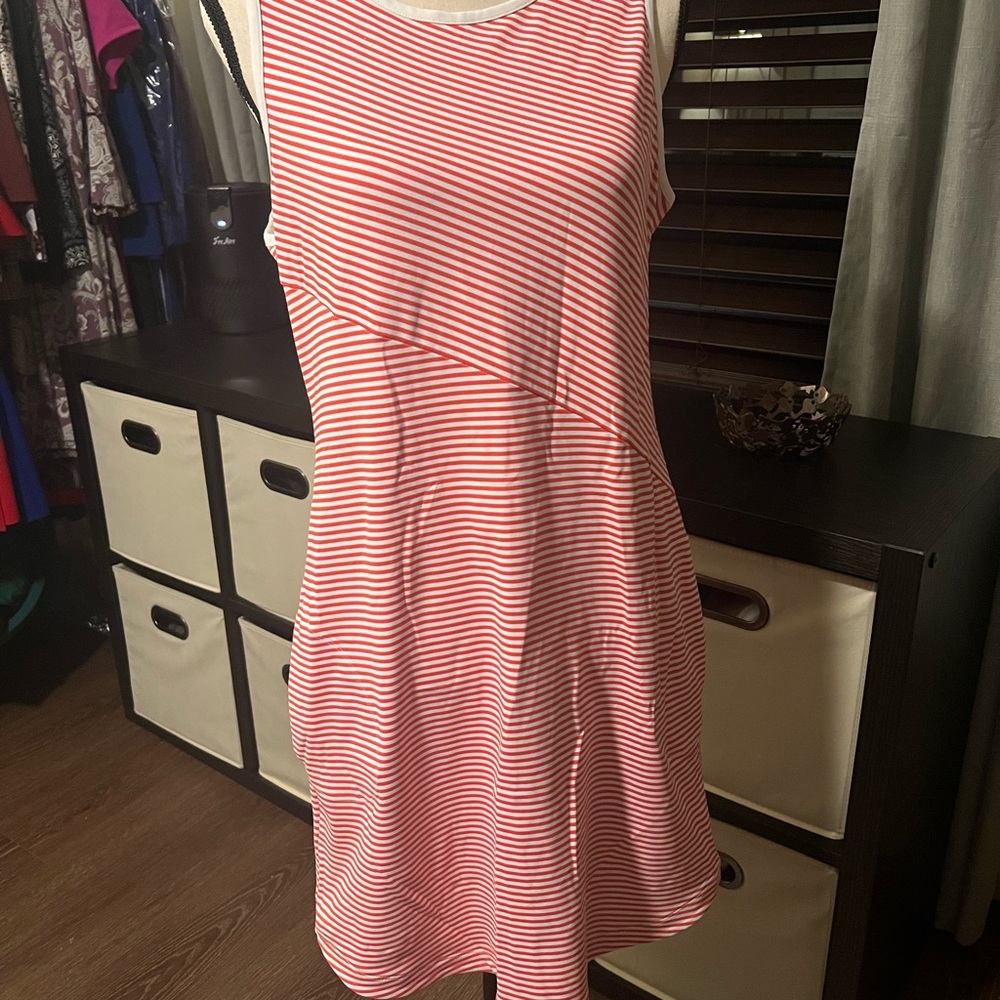 Tommy Bahama Pink and White Sleeveless Sundress